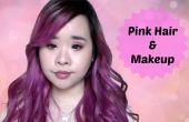 Roze make-up en roze haarkleur! 