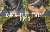 Snelle Flat Twist Updo Hair Tutorial