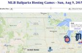 Plan uw reis zomer honkbal met een Dynamic Web App kaart