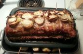 Knoflook geroosterd varkensvlees Loin met krokante aardappelen & Cracklin'