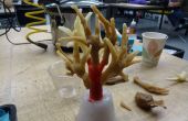 Making a wax chicken foot tree