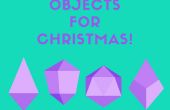 Geometrische papieren objecten voor Kerstmis