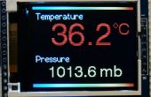 Arduino BMP180 temperatuur en druk sensor lezingen op een 1.8" kleuren TFT-display