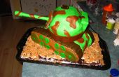 Verplaatsen van de cake van de verjaardag van de Tank