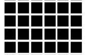 Optische illusie - zwarte vierkantjes en Gray Dots