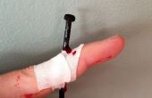 Gemakkelijk, snel, veilig, goedkoop bloedige Nail via vinger - Craft voor halloween fundraiser het verzamelen van