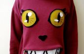 Sweater met rits-mond van de kat
