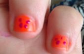 Gemakkelijk Polka-dots op nagel met haarspeld