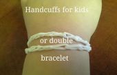 Hoe maak je kleine hand manchetten uit gek Loom bands voor kleine kinderen of een dubbele armband