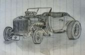 30 's Ford Hot Rod schets
