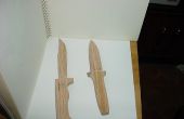 Maken van een mes uit houten vloeren