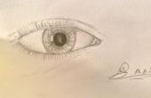 Een realistische oog met alleen een Pen tekenen