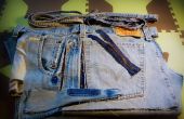 Jeans in Utile stof & beetjes deconstrueren