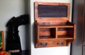 Pallet houten kapstok met Cubbyholes en schoolbord