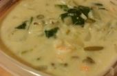 How to turn ingeblikte soep in een vulling maaltijd, garnalen veggie paddestoel curry soep