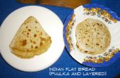 Indiase plat brood - Phulka/Roti/Chapati (gepofte) en gelaagde