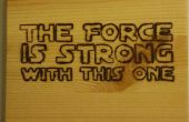 Star Wars citaat Woodburnt Wallhanging