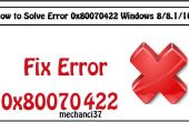 Hoe op te lossen fout 0x80070422 Windows 8/8.1/10