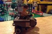 Lego motorfiets kant auto