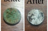 Verwijderen van corrosie op oude munten / kleine metalen voorwerpen