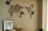 Kaart van de wereld klok Diy decoratie Kit
