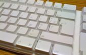 Het witte toetsenbord van Apple gewassen