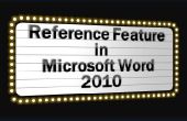 Met de referentie-functie in Word 2010