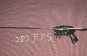 Nerf pistool super gewijzigd (in een airsoft pistool 250 fps)
