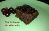 Vochtige chocolate cake met chocolade glazuur (Super eenvoudig)