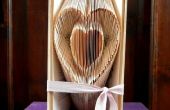 Aftelkalender voor Valentijnsdag - gevouwen boek kunst - hart binnen een hart
