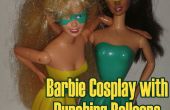 Barbie Cosplay met ponsen ballonnen