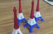 3D afgedrukt Franse kleur gecodeerde Eiffel torens