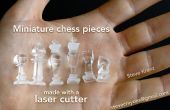 3D miniatuur schaakstukken gemaakt met een Laser Cutter