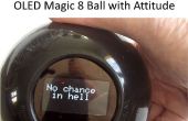 OLED Magic 8 Ball met houding