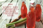 Honing & aardbei-rabarber gefermenteerde Soda