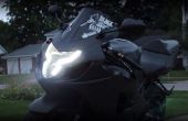 DIY motorfiets LED Daytime Running Lights (DRL) mod
