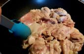 Rijstkoker gestoofd Bee Hoon met kip en champignons