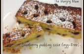Bosbessen cake van de pudding van kras