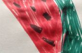 Hoe een watermeloen segment tekenen