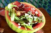 Gegrilde watermeloen salade met kervel