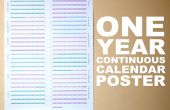 Een jaar continu kalender Poster