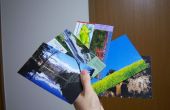 Zelfgemaakte ansichtkaarten van gerecyclede materialen - gratis