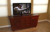Verdwijnende TV met pop-up TV Lift gemonteerd achter meubels