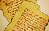 Fake Egyptische Papyrus / palmtak Manuscript. 