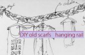 DIY oude sjaals opknoping spoor