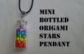 Mini gebotteld Origami sterren hanger (de kleuren van de regenboog)