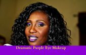 Dramatische paarse make-up look