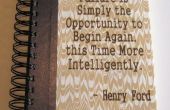 Gerecycled Journal met geëtst citaat van Henry Ford