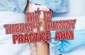DIY IV toegang praktijk arm met stroomt bloed