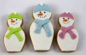 Sneeuwpop matryoshka (nesten pop) cookies